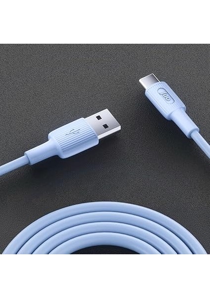 66W Usb-A To USB Type-C Silikon Hızlı Şarj ve Data Kablosu Mavi 1 Metre fırsatları