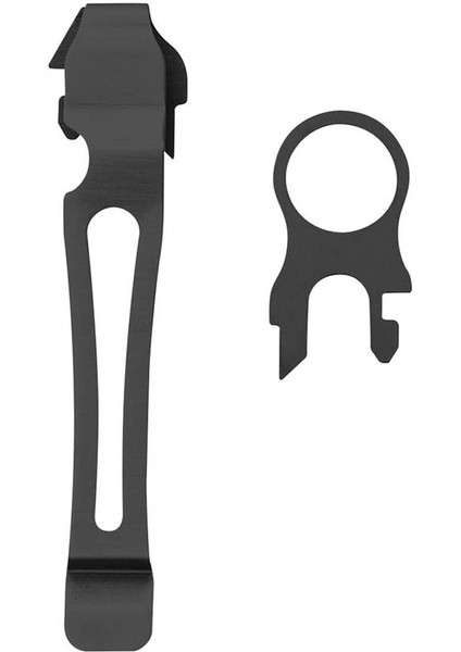 Pocket Clip &amp; Lanyard - Cep Klipsi ve Kordon Halkası - Siyah