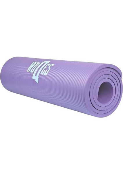 10MM Nbr Yoga Matı Kalın Pilates ve Spor Minderi Kaymaz Ekstra Konforlu Dayanıklı Egzersiz Matı Mor Taşıma Kayışı Dahil