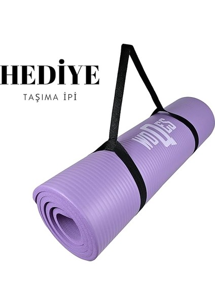 10MM Nbr Yoga Matı Kalın Pilates ve Spor Minderi Kaymaz Ekstra Konforlu Dayanıklı Egzersiz Matı Mor Taşıma Kayışı Dahil modelleri