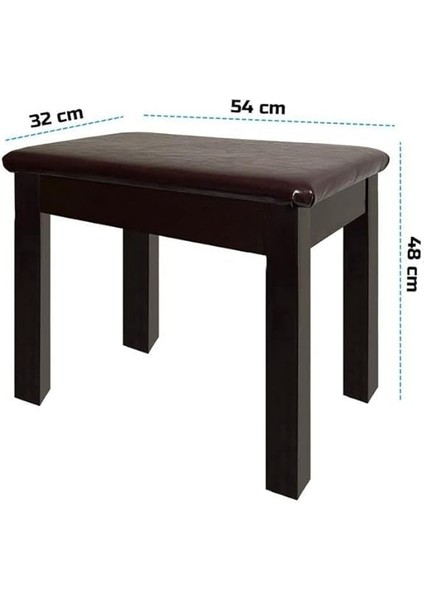 TBX-144SR Üst Kalite Piyano Taburesi Gizli Bölmeli Kahve Renk (32X54X48) fiyatları