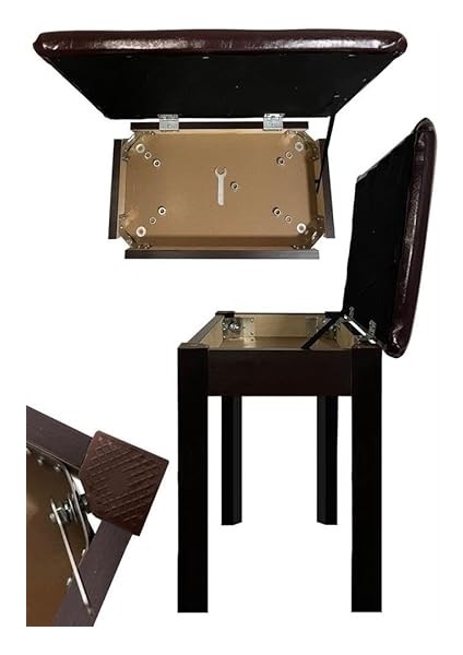 TBX-144SR Üst Kalite Piyano Taburesi Gizli Bölmeli Kahve Renk (32X54X48) modelleri