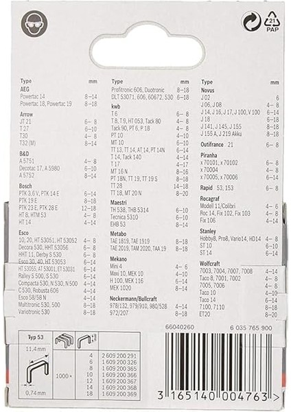Zımba Teli, Gri, 11.4X0.74X8 Mm, 1000 Adet modelleri