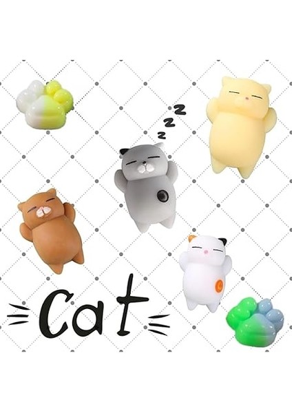 Adet (4 Kedi + 2 Pati ) Sevimli Mini Squishy Oyuncaklar, Sukuşi Yumuşak Kedi Pençesi, Stres Önleyici Oyuncaklar, Çocuklar ve Yetişkinler Için Sıkmalı Oyuncaklar, Rahatlatıcı, Kawaii Cat&amp;paws fiyatları