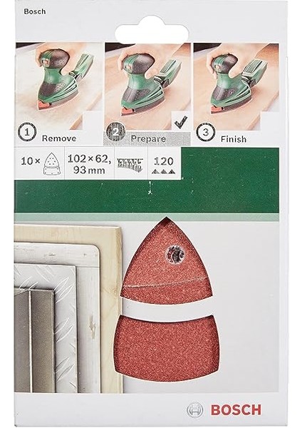 Accessories Zımpara Kağıdı (Çoklu Zımpara Makinesi Için, Farklı Malzemeler, 10 Adet, 102 x 62/93 Mm, Granülasyon 120) indirimleri