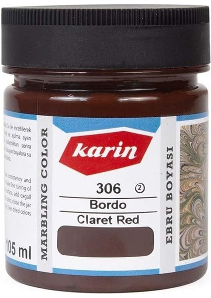 Ebru Boyası 105ML - Bordo 306