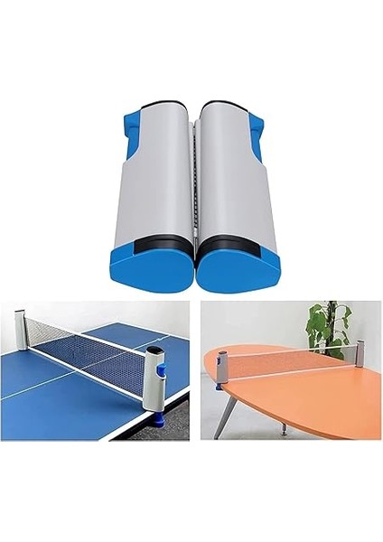 Tenisi Filesi Raket Top Seti 6lı Otomatik Gerdirme Mekanizmalı Tüm Masalara Uyumlu Pinpon Ağı fırsatları