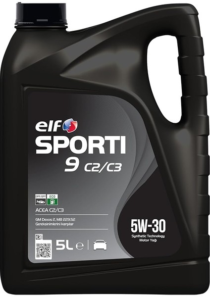 Sporti 9 C2/c3 5W30 Motor Yağı 5 Litre