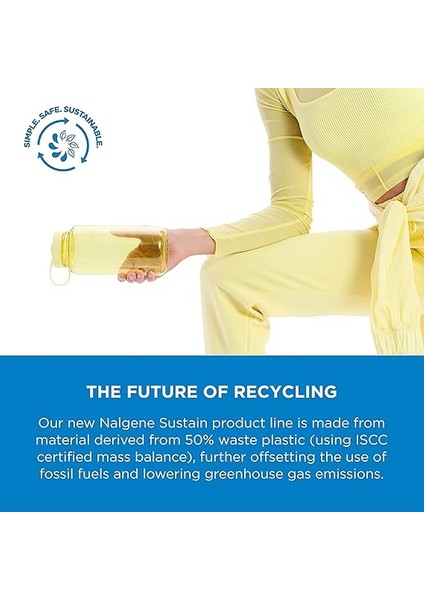 Sustain Tritan Bpa Içermeyen Su Şişesi,%50 Plastik Atıktan, 900 Ml, Geniş Ağızlı, Tereyağı modelleri