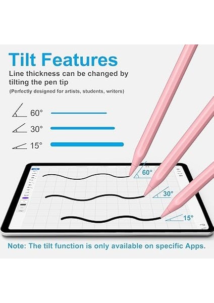 2024-2018 Için Stylus Kalem, iPad 10./9.-6. Nesil/ipad Pro 11"/12.9"/m4, iPad Air 5/4/3/11"-13" M2, iPad Mini 6/5 Için 2 Kat Daha Hızlı Şarj Kalemi - Eğme Fonksiyonu/avuç Içi Reddetme fırsatları