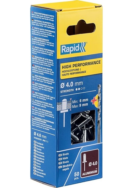 Kör Perçin Universal Alüminyum, 50 Adet Matkap Ucu Dahil, 5000384 fiyatları