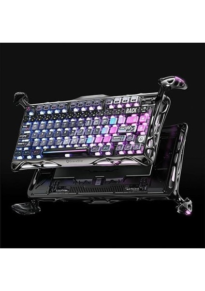 Mercury Oyuncu K1 Pro Klavye+Mercury x Mouse, 2.4ghz Wireless, Bluetooth, Kablolu, Rgb Aydınlatmalı, Mekanik, Ingilizce Q, Gaming Klavye ve Optik Mouse Seti (Cyberpunk) indirimleri