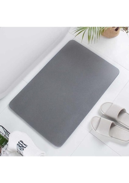 Koyu Gri Diatom Süper Emici Sihirli Hijyenik Paspas Diatomite Mat Diatom Banyo Paspası 600 * 390 * 9 kg