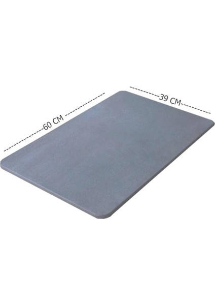 Koyu Gri Diatom Süper Emici Sihirli Hijyenik Paspas Diatomite Mat Diatom Banyo Paspası 600 * 390 * 9 kg modelleri
