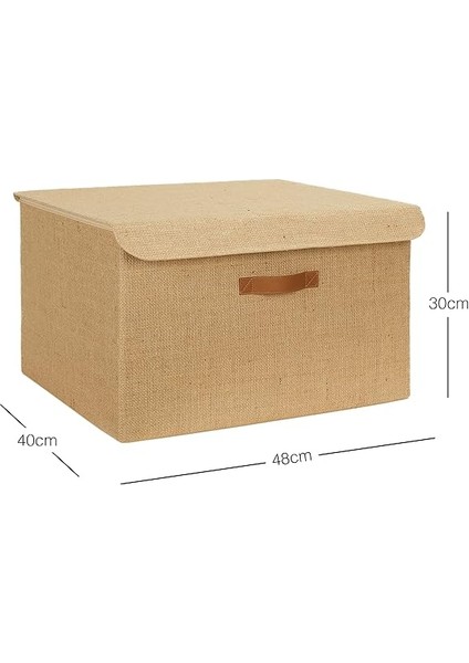 Home Textile Jüt Kapaklı Kutu 48 x 40 x 30 cm fiyatları