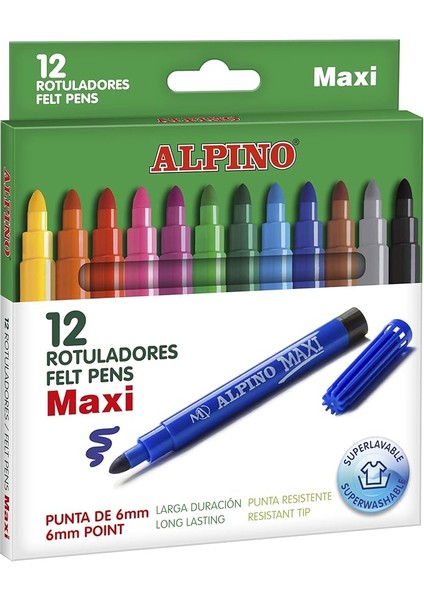 Alp-Ar-06 Maxi Keçeli Kalem, 12'li