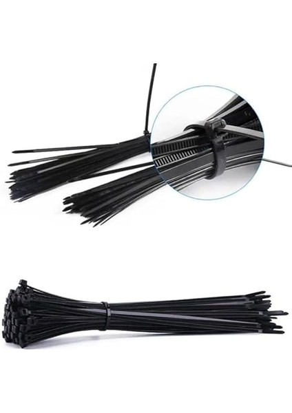 3,6X200 Siyah Kablo Bağı &amp; Plastik Kelepçe &amp; Cırt Kelepçe 100 Adet (Paket) modelleri