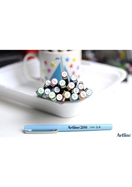 200N Fine Keçe Uçlu Yazı Kalemi Uç:0,4 Mm, Sarı fiyatları