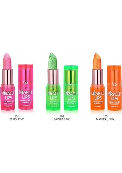 Rose Miracle Lips Color Change Jelly Lipstick No: 101 Berry Pink - Renk Değiştiren Ruj indirimleri
