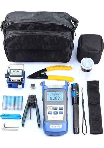 Optik Ftth Araç Kiti Optik Güç Ölçer Fiber Cleaver Tel Stripper Optik Fiber Soğuk Bağlantı Aletler Saklama Çantası ile Set Youmaxe