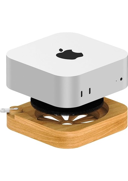 Ahşap Mac Mini M4 Toz Standı, Mac Mini 2024 Toz Dock Tutucu Izole Kedi Saç, Dahili Filtre Sünger, Mac Mini Harici Güç Anahtarı-Ajm4-F ile Isı Dağılımını Etkilemez