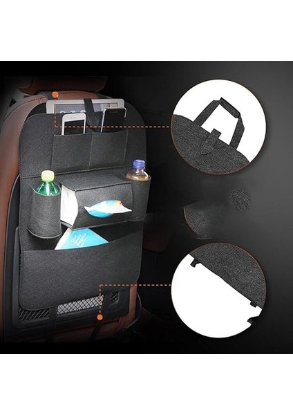 Araba Koltuk Arkası Düzenleyici Bagaj Düzenleyici Eşya Organizer Keçe Çanta Kılıf Oto Araç Içi Aksesuar Koruyucu Kılıfı Arac Aksesuari Otomobil Aksesuarları indirimleri