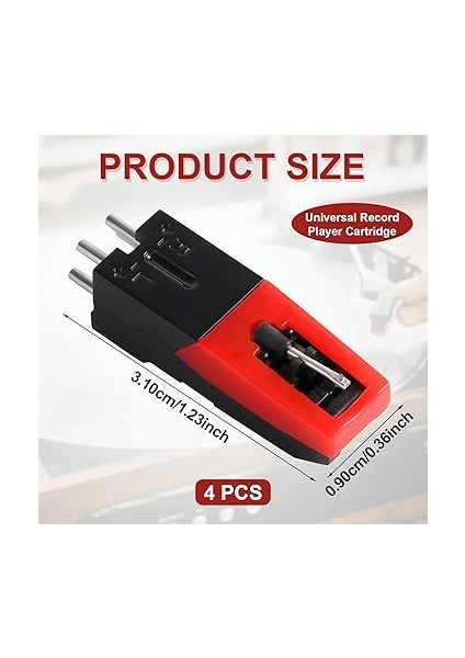 4 Adet Evrensel Kayıt Çalar Kartuşu, Pikap Kartuşları Yedek Elmas Stylus Iğne Kayıt Oynatıcı Iğnesi, Vinil Kayıt Oynatıcı, Lp Fonograf, Victrola, Ion, Crosley Için Iğne fiyatları