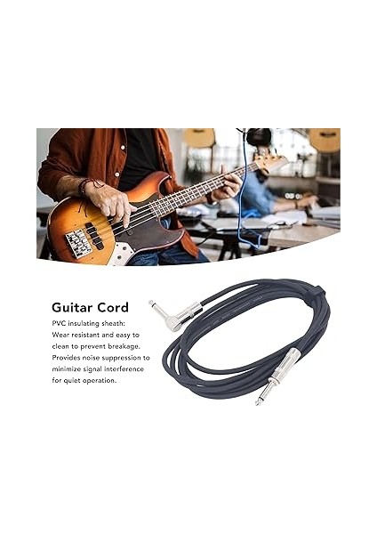 Gitar, Bas, Amfiler Için Oksijensiz Bakır Çekirdekli ve Nikel Fişli Gürültü Bastırma Elektro Gitar Kablosu indirimleri