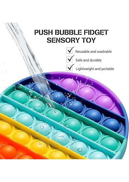 2parça Push Pop Bubble Sensory Fidget Toys,pop It Toy, Push Pop Pop Kabarcık Duyusal Kıpır Kıpır Oyuncak, Kaygıyı Giderir,sıkıcı Zamanı Geç fiyatları