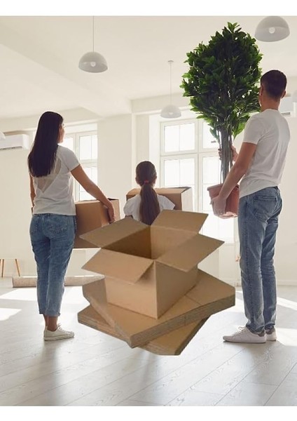 60X40X30 10 Adet Taşıma Kolisi Çift Oluklu Boş Koli, Taşınma Kolisi