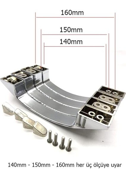 Duşakabin Ay Kulp 140MM 150MM Veya 160 mm 2 Kapaklık Ayk-02 fiyatları