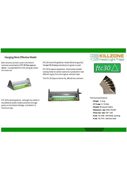 FTC30 Dkp Yapışkanlı Sinek Tutucu &amp; Öldürücü Efk Cihazı (Siyah) modelleri