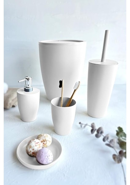 Pure Banyo Seti 5li-Beyaz