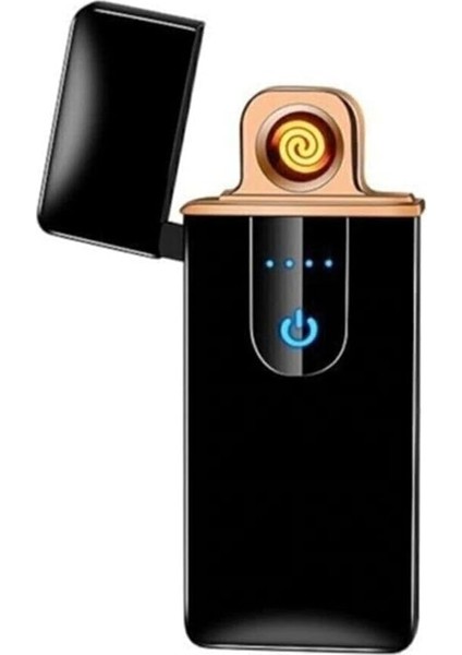 USB Şarjlı Kapaklı Dokunmatik Elektronik Çakmak