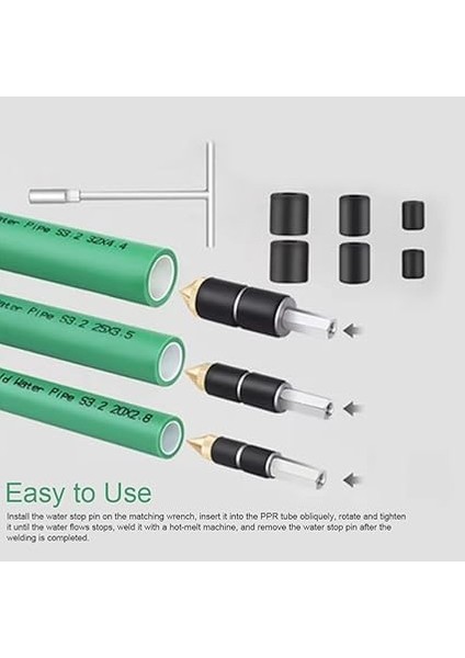 Sıcak Eriyik Su Durdurma Pimi Paslanmaz Çelik Ppr Boru Su Durdurucu Mutfak Banyo Onarım Sıhhi Tesisat Alet Seti Tüp Tünelleri Fiş 4'lü Ayarla modelleri
