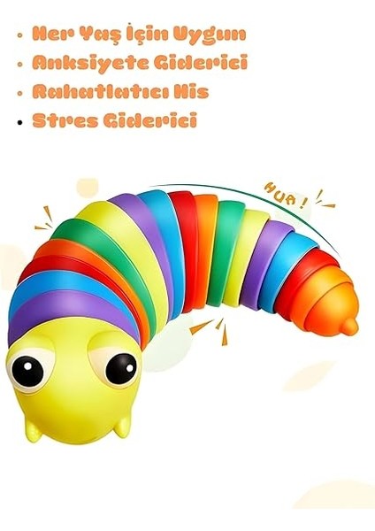 Stres Giderici Tırtıl - Sök Tak Eğlenceli, Stres ve Anksiyete Giderici Tırtıl Oyuncağı indirimleri