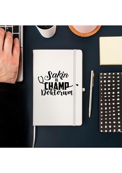 Doktora Hediye Sakin Ol Champ Tasarımlı Esprili Not Defteri modelleri