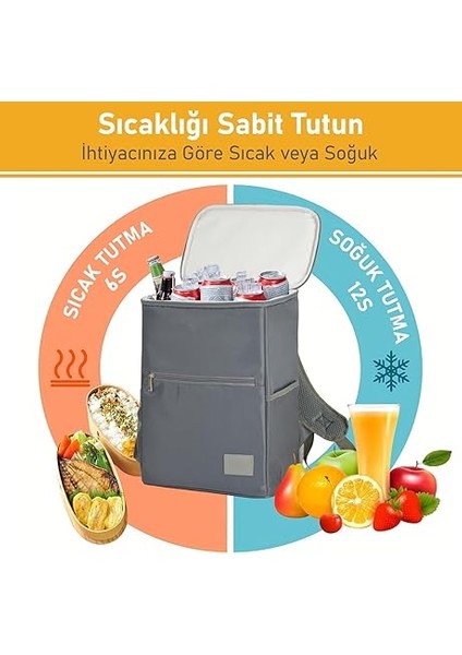 Termal Sırt Çantası Yalıtımlı Termos Soğutucu Çanta, Erkek Kadın Buzluk Çanta Soğutucu, Kamp Plaj Balıkçılık Öğle Yemeği Piknik Beslenme Yemek Taşıma Çantası fiyatları