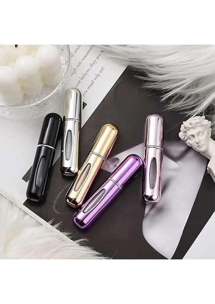 5 Adet 5 ml Parfüm Spreyi, Doldurulabilir Parfüm Şişesi, Taşınabilir Sprey, Seyahat Için, Mini Taşınabilir Sprey Şişesi, Cep Spreyi, Altın, Mor, Pembe, Siyah, (ZM-123) indirimleri