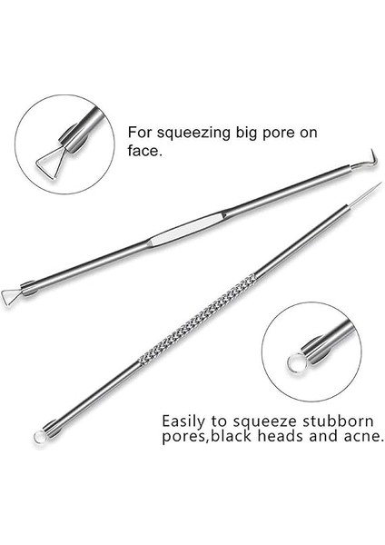 4 Adet Siyah Nokta Kaldırma Aracı Kiti. Dört Parçalı Saklama Kutusu ile Burun Yüz Bakımı Gümüş fiyatları