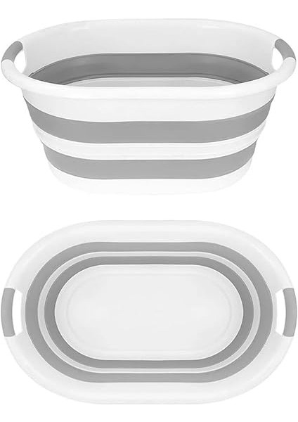 LA-550 Katlanabilir Çamaşır Sepeti Akordiyon Katlanır Sele Sepet Silikon Çamaşır Sepeti 40 L indirimleri