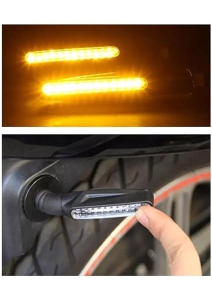 Motosiklet LED Sinyal Lambası 12V Su Geçirmez Universal Zxd-04 fırsatları