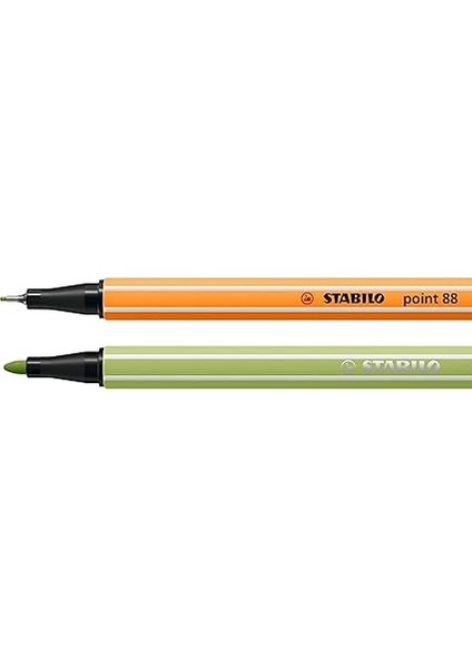 Point 88 &amp; Pen 68 Pastellove - Ince Keçe Uçlu Kalem ve Keçe Uçlu Boya Kalemi - 12'li Paket - Çeşitli Renkler modelleri