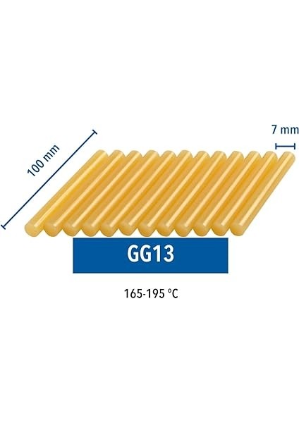 GG13 Yüksek Sıcaklık (165°-195°C) Ahşap Tutkal Çubukları, 11 Mm, 12'li fiyatları