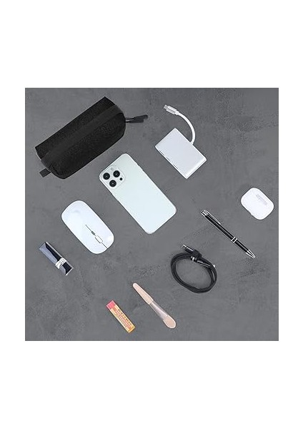 Kompakt Kablo Organizer Çantası, Dizüstü Aksesuarları/powerbank/sd Kartlar Için Taşınabilir Elektronik Düzenleyici - Seyahat, Ofis, Fotoğrafçılık,siyah indirimleri