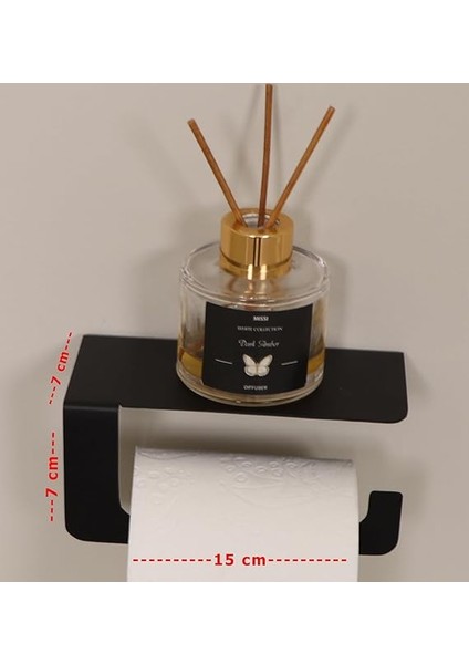 Yapışkanlı ve Vidalı Mat Siyah Telefon Raflı Tuvalet Kağıtlığı Wc Kağıtlık Tuvalet Kağıdı Askısı modelleri