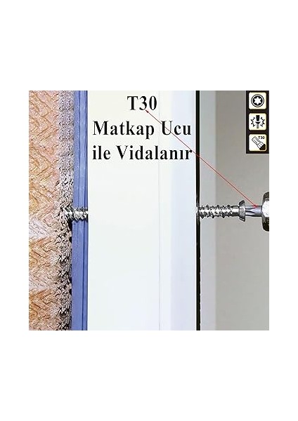 Buldex Vida 7.5X100 mm 50 Adet Sivri Uçlu Dübelsiz Beton Vidası Tork Duvar Vidası Buldeks indirimleri