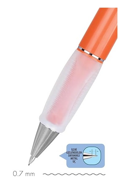 Deep Natural Colors 0.7mm Mekanik Kurşun Kalem - Kiremit modelleri