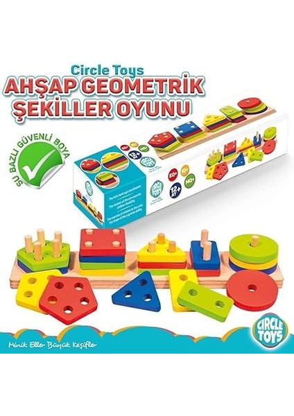 Toys Ahşap Geometrik Şekiller 5'li fiyatları