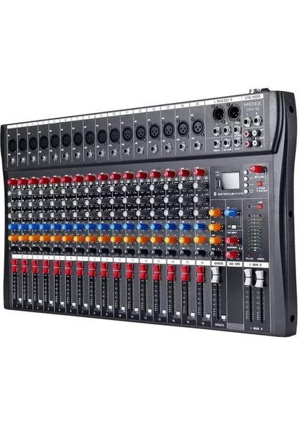 Mix Dm-16 Deck Mikser 16 Kanal Ses Mikseri (Bluetooth USB Efekt)